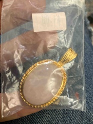 Pink Stone Gold Colored Pendant