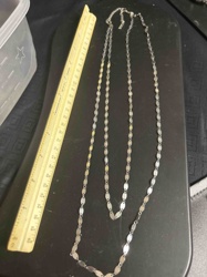 Lane Bryant Silver-Tone Flat Link Necklace