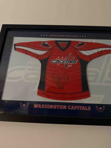 Framed Autographed Washington Capitals Season Ticket Holder Jersey Print