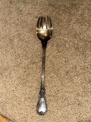 Antique Ornate Silver-Plated Serving Spork/Fork