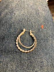 Single Double Hoop Earring