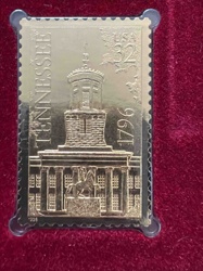 Tennessee Statehood Bicentennial Gold Stamp Replica