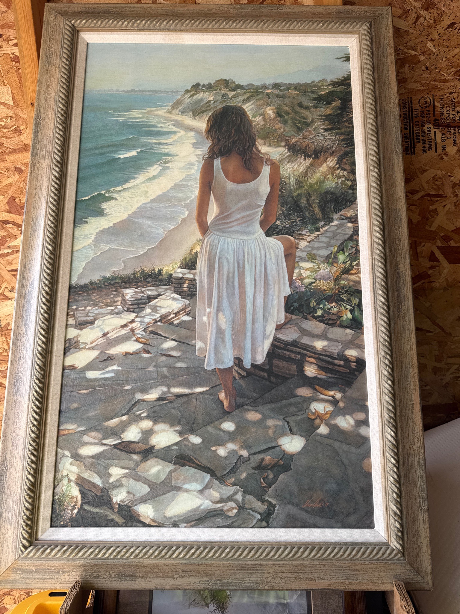 Submitted photo of Oil painting signed 'Steve Hanks' (not authenticated)