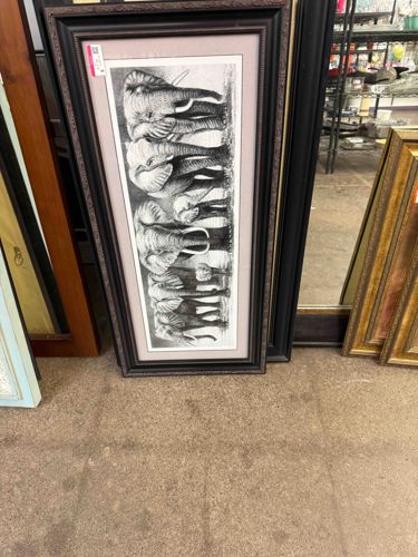 Framed African Elephant Procession Print by Albert Wilson