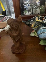 Chinese Hand-Carved Wooden Figure