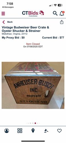 Vintage Anheuser-Busch Wooden Beer Crate