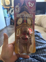 Ty Britannia the Bear Beanie Baby with Original Packaging