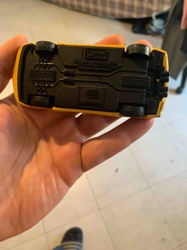 Burago 1/43 Scale Yellow Die-Cast Model Car (Underside)