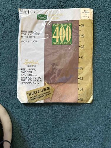 Grant's 'Fabulous 400 Seamless' Nylons in Original Packaging