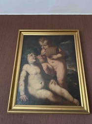 Painting of Putti (Cherubs) with Flask