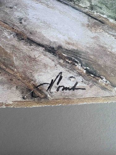 Signed Art Print, "Winter Stream" by C. Roman