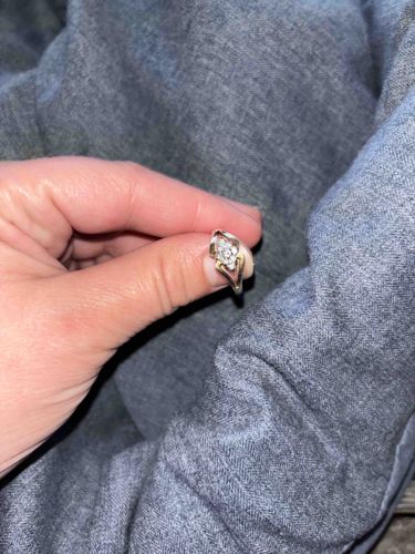 Vintage Two-Tone Gold Marquis-Style Diamond Cluster Ring