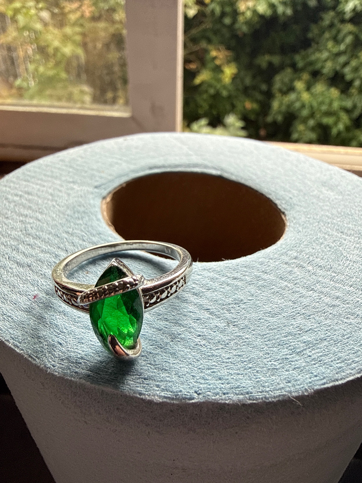 Submitted photo of Silver-tone gemstone ring