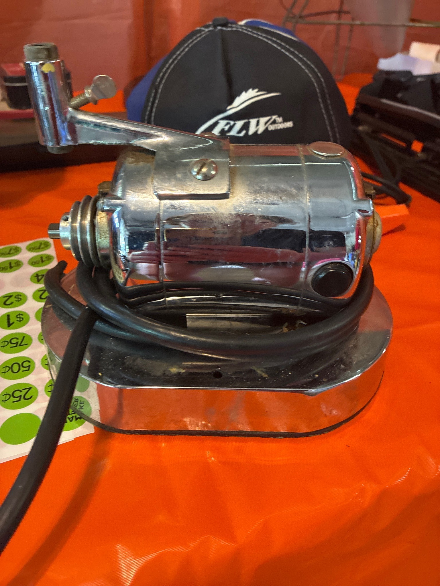 Submitted photo of vintage motorized appliance base in the style of a kitchen mixer attachment