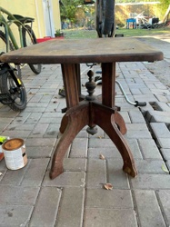Antique Pedestal Square Table