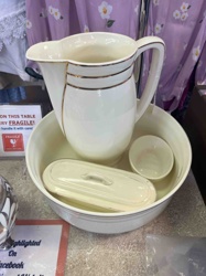 Vintage Ceramic Pitcher and Basin Wash Set
