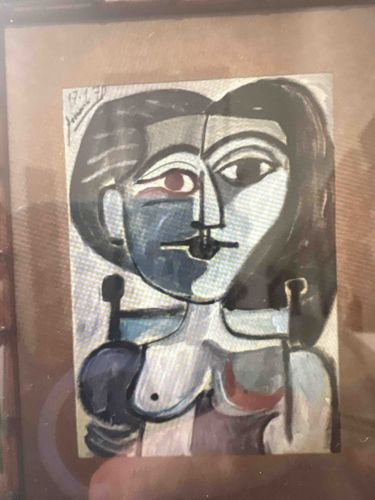 Late-Period Cubist Female Portrait after Pablo Picasso