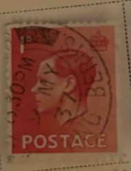 King George V 1 1/2d Stamp (Penny Halfpenny)