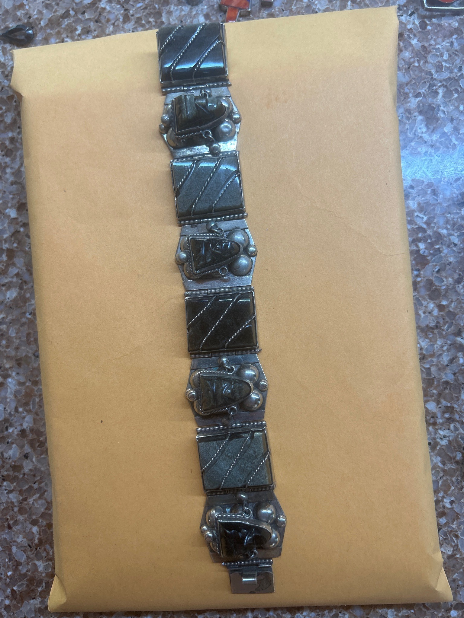 Submitted photo of Silver and stone link bracelet