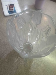 Frosted Tulip Glass Bowl