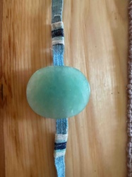 Aventurine Cabochon on Woven Ribbon