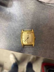 Timex Quartz Gold-Tone Square Wristwatch