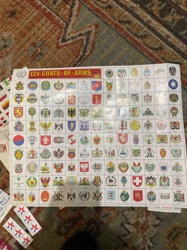 124 Coats-of-Arms of the World Sticker Sheet (1975)