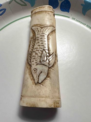 Carved Bone Knife or Tool Handle