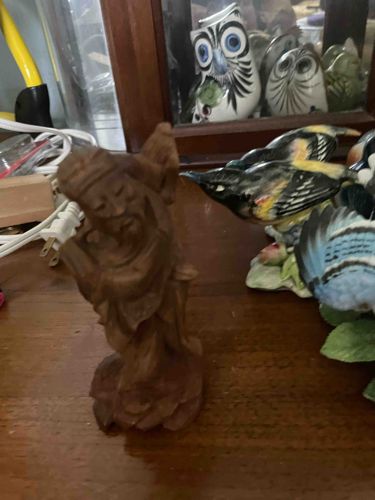Chinese Hand-Carved Wooden Figure
