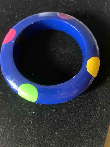Polka Dot Bakelite or Plastic Bangle Bracelet