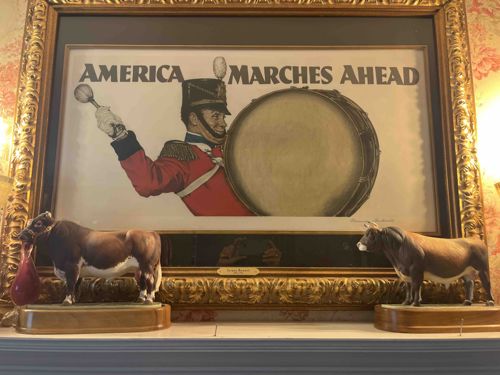 Framed 'America Marches Ahead' Print