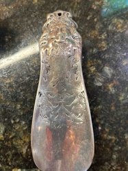 Antique Ornate Silver-Plated Shoehorn