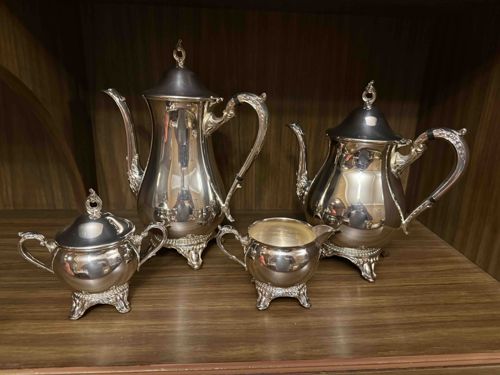 Four-Piece Silver Plate Tea and Coffee Service Set