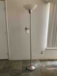 Modern Torchiere Floor Lamp with Adjustable Reading Light