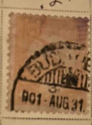 Hungarian Postage Stamp with Postmark (Possibly 1901)