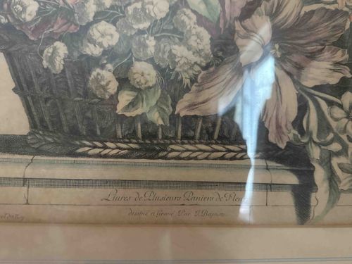 Livres de Plusieurs Paniers de Fleurs Engraving by Jean-Baptiste Monnoyer