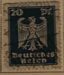 German Empire 20 Pfennig Postage Stamp