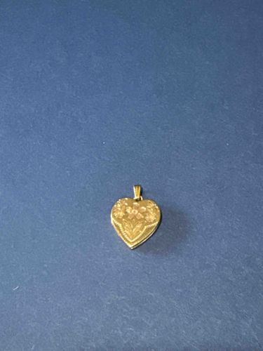 Engraved Gold Heart Locket