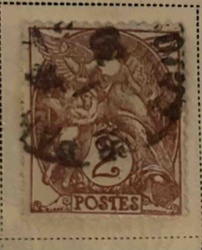 French 'Postes' Allegorical Stamp