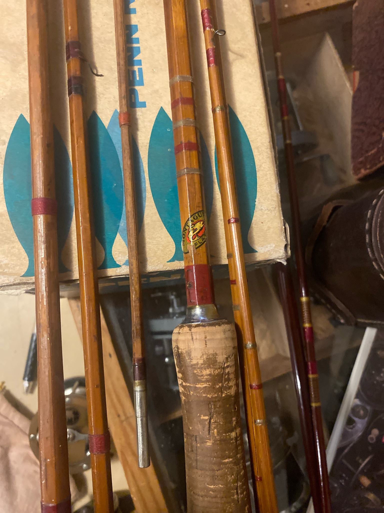 Submitted photo of Montague split bamboo fishing rod (not authenticated)