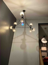 Modern Sputnik-Style Ceiling Chandelier