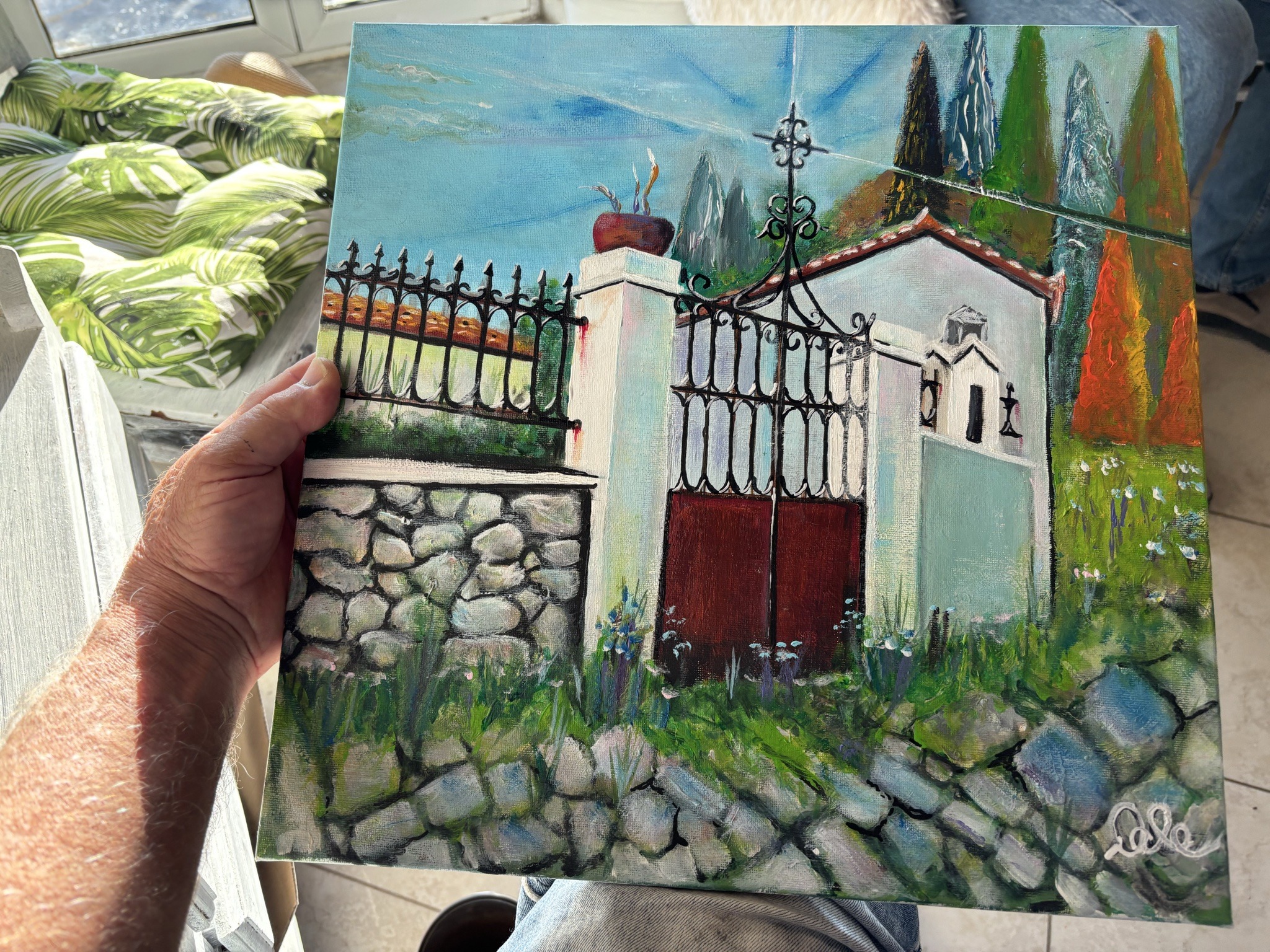 Submitted photo of Oil landscape signed 'dale'