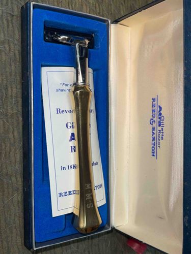 Gillette Atra Gold Plated Razor by Reed & Barton (Personalized)
