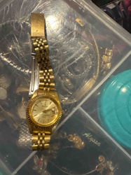Elgin Gold-Tone Day-Date Women's Watch