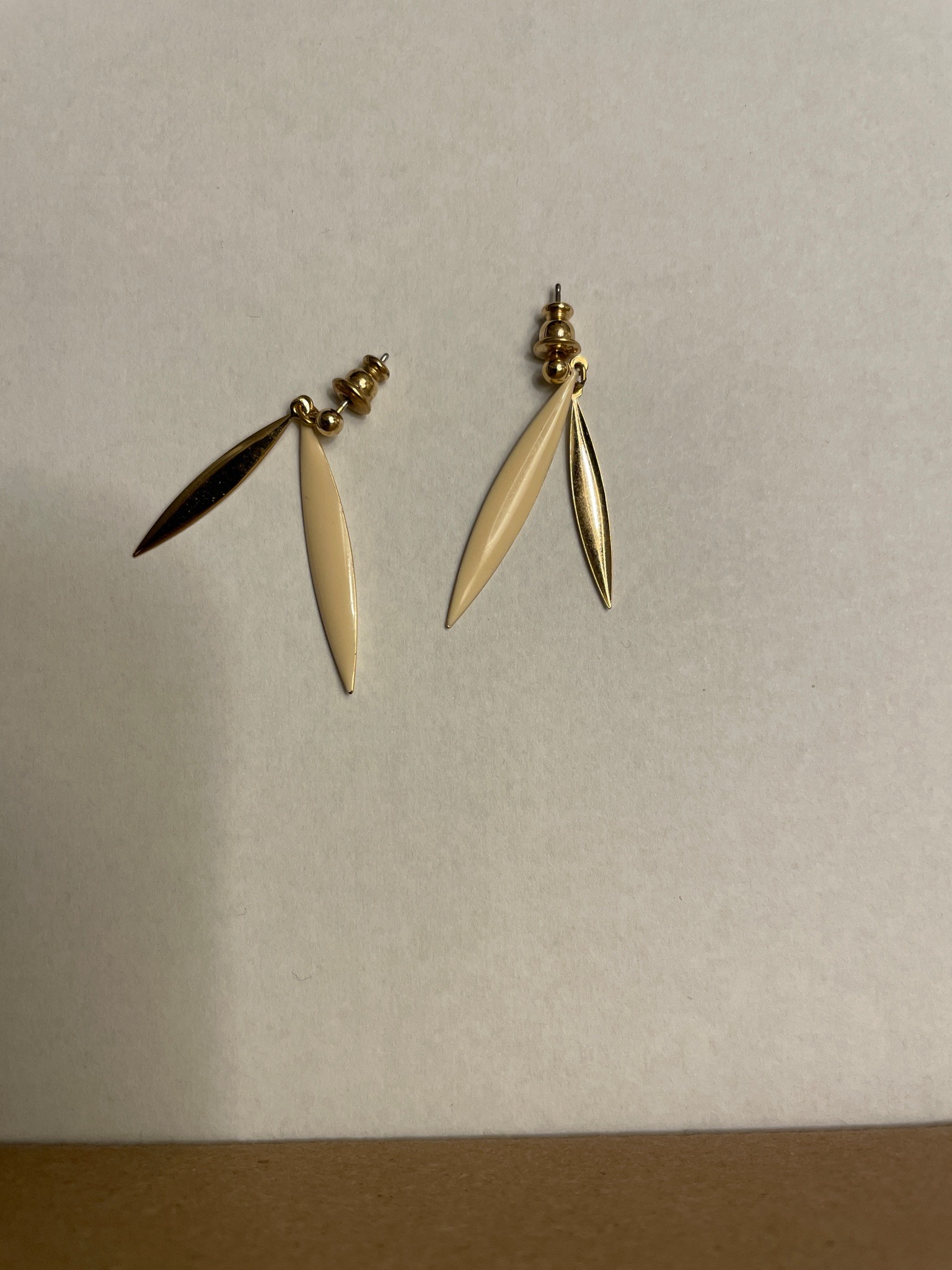 Submitted photo of Gold-tone and enamel drop earrings