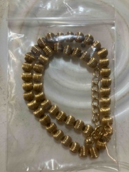 Two-Strand Ridged Bead Necklace or Bracelet