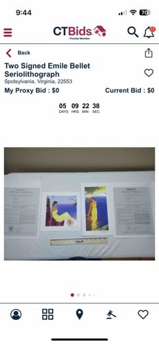 Two Signed Emile Bellet Seriolithographs
