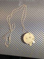 Dane Craft Vintage Necklace with Abstract Disc Pendant