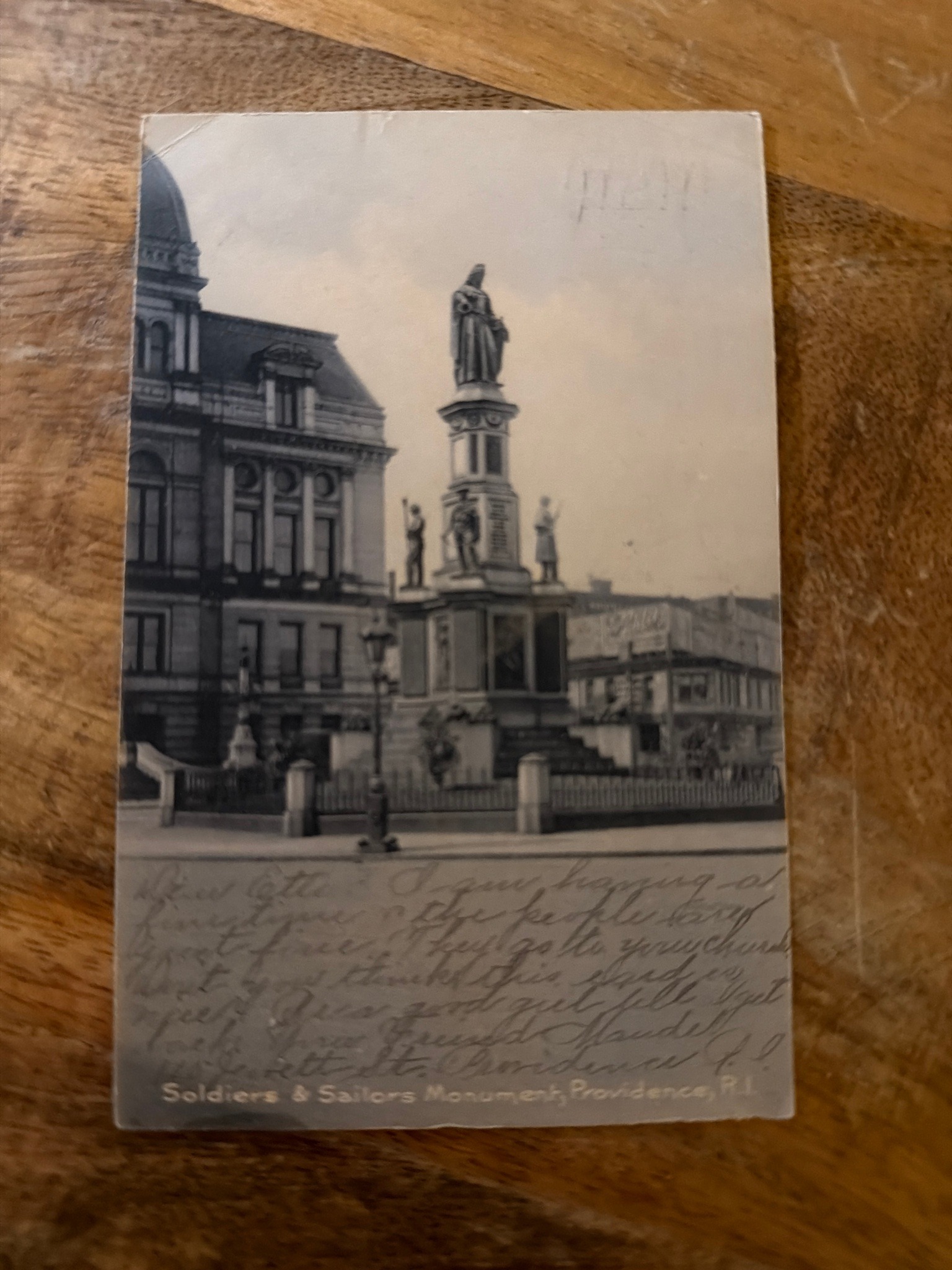 Submitted photo of Vintage postcard depicting the Soldiers & Sailors Monument, Providence, R.I. (unauthenticated)