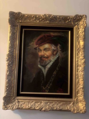 Mid-20th Century Portrait of a Cavalier in Gilt Frame